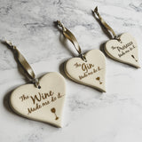 Dimbleby Ceramics - “The Wine Made Me Do It...” Ceramic Hanging Heart