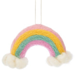 Sass & Belle - Wonderland Rainbow and Clouds Hanging Felt Christmas Decoration