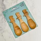 Sass & Belle -  Bamboo T-Rex Spoons - Set Of 3