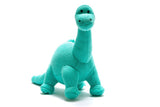 Knitted Ice Blue Diplodocus Dinosaur Soft Toy