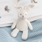 Knitted Organic Cotton White Bunny Rabbit Baby Rattle