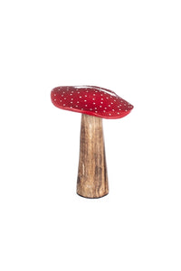 Shoeless Joe - Wooden Red Mushroom Toadstool - 15cm