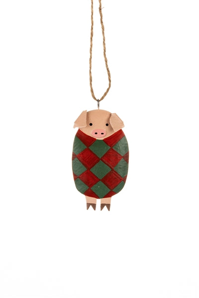 Shoeless Joe - Pig in Blanket Ears Down - Christmas Hanging Decoration
