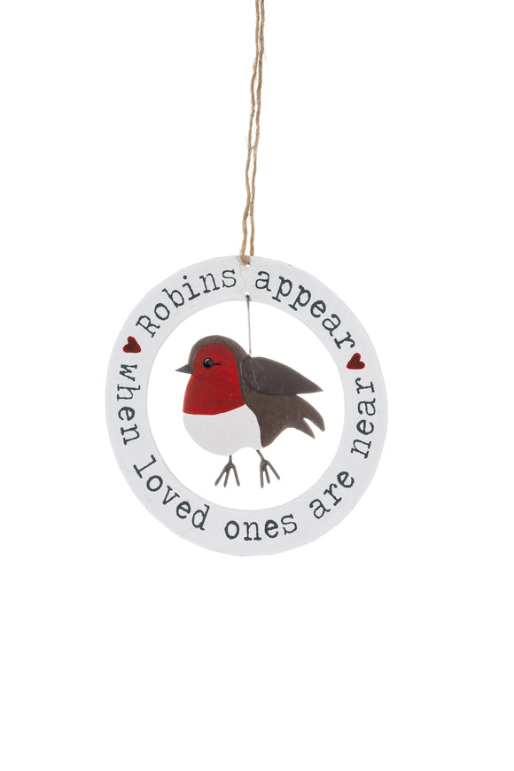 Robins Appear - Shoeless Joe - Christmas Hanging Decoration