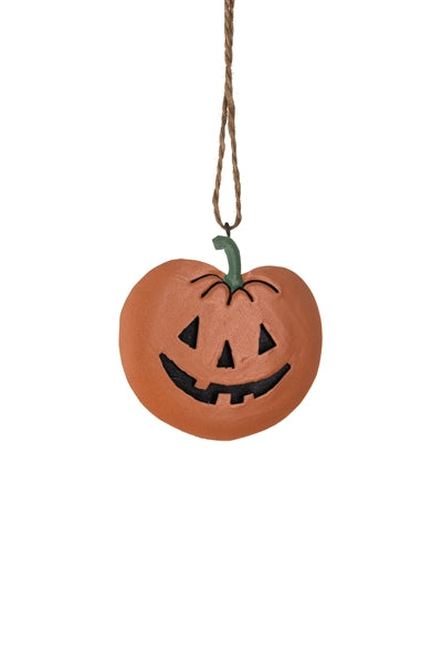 Shoeless Joe - Tin Pumpking Grinning Hanging Decoration Halloween