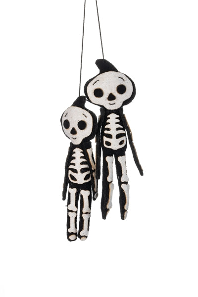 Shoeless Joe - Felt Skeleton Pair Pals Rattle & Roll Hanging Decoration Halloween