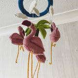 Handmade Fairtrade Felt Flamingo Mobile