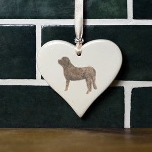 Dimbleby Ceramics - Labradoodle Ceramic Hanging Heart
