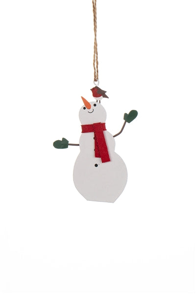 Shoeless Joe - Happy Snowman Hanger - Hanging Christmas Decoration