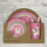 Sass & Belle Bambo Rainbow Unicorn Kids Tableware Set