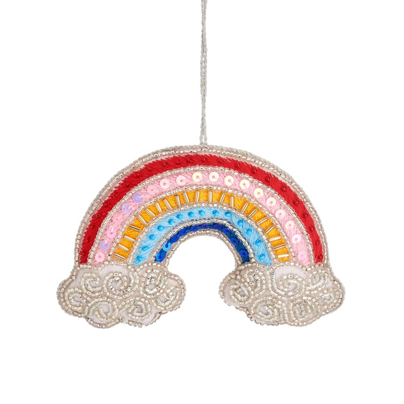 Sass & Belle -  Rainbow Zari Decoration - Hanging Christmas Decoration