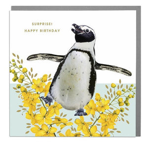 Penguin Surprise Birthday Card