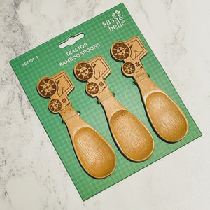 Sass & Belle -  Tractor Bamboo Spoons - Set Of 3