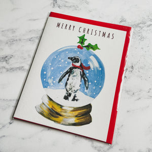 Susan O'Hanlon - "Penguin Snowglobe" - Christmas Card