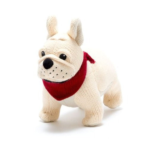 Knitted Bulldog Soft Toy